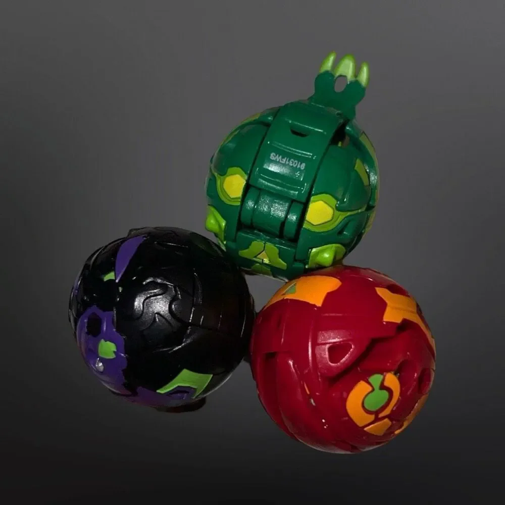 3 Bakugun Brawlers Green Ventus Red Pryus Black Darkus Battle Planet B10